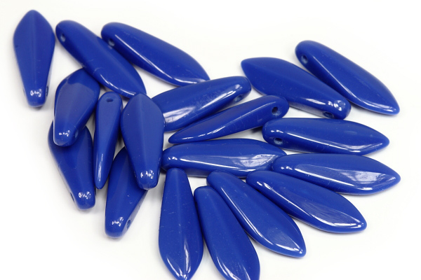 Mačkané jazýčky 5x16 mm, 20 ks - sytá modrá
