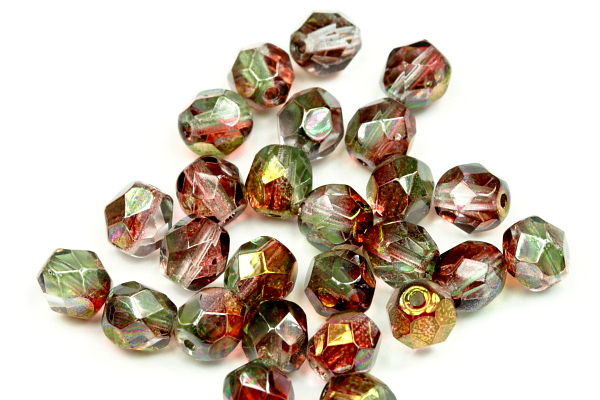 Broušená kulička "ohňovka" 6 mm, 26 ks/16 cm