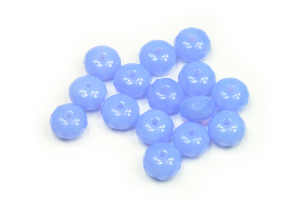Broušený slavík 4x7 mm, 36 ks/16 cm - safírově modrý opál