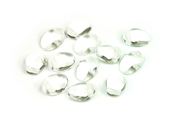 Mačkané jazýčky 6x8 mm, 20 ks - krystal