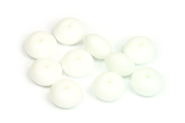 Mačkaný slavík 6x9 mm, 28 ks/16 cm - sytá bílá, křída