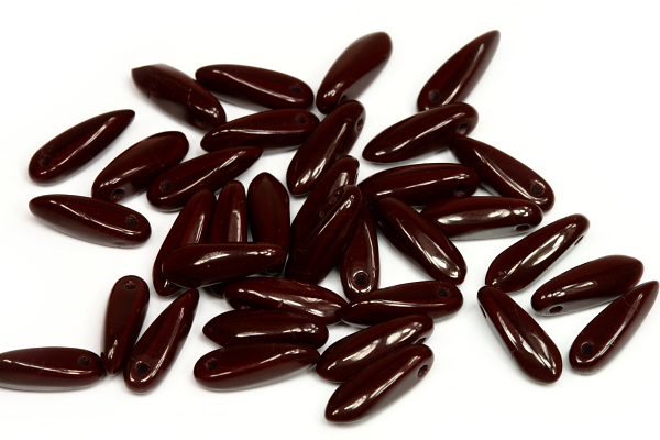 Mačkané jazýčky 3x11 mm, 35 ks - sytá hnědá