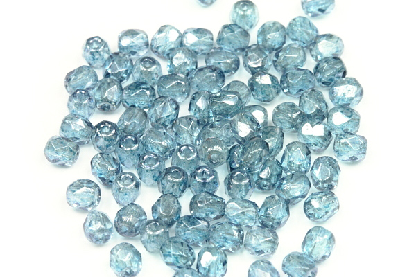 Broušená kulička "ohňovka" 4 mm, 40 ks/16 cm