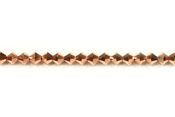 M.C. sluníčka (bicone) 4 mm, 36 ks - zlatý pokov Capri