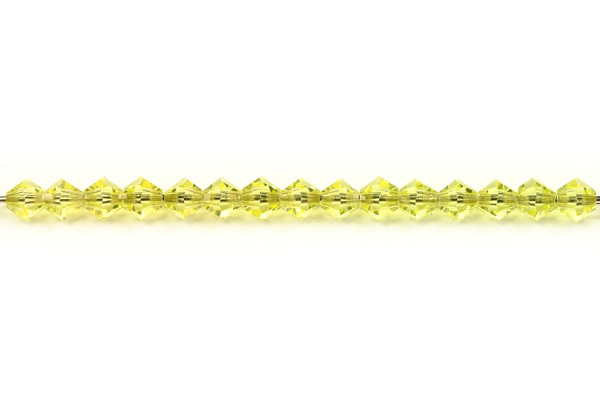 M.C. sluníčka (bicone) 4 mm, 36 ks - transparentní žlutá, jonquil