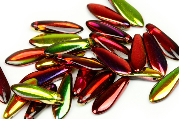 Mačkané jazýčky 5x16 mm, 25 ks - červeno-žlutý Magic