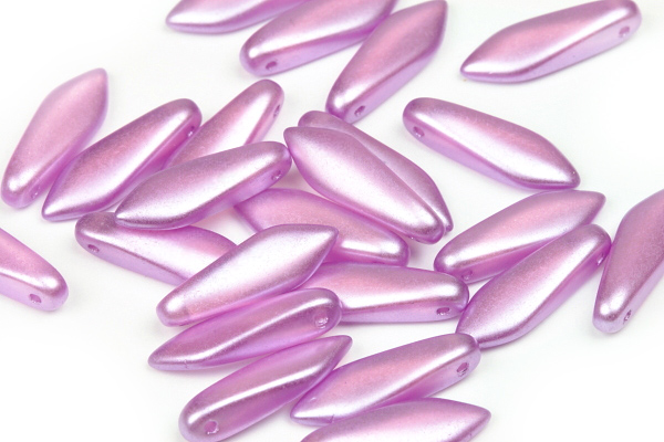 Mačkané jazýčky 5x16 mm, 25 ks - fialové voskované