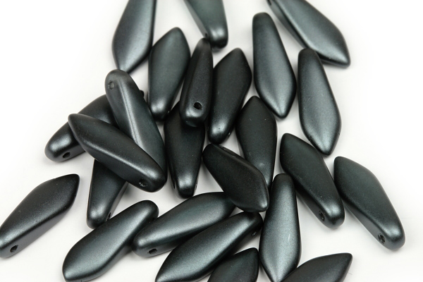 Mačkané jazýčky 5x16 mm, 25 ks - černé  voskované