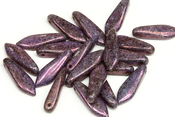 Mačkané jazýčky 5x16 mm, 25 ks - fialový listr