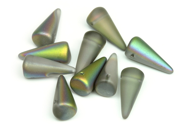 Mačkaný trn Spike 6x14 mm, 5 ks - Vitrail Medium matný na krystalu