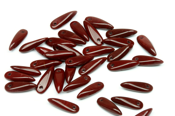 Mačkané jazýčky 3x11 mm, 35 ks- sytá hnědá