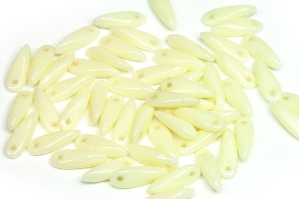 Mačkané jazýčky 3x11 mm, 35 ks - sytá slonová kost