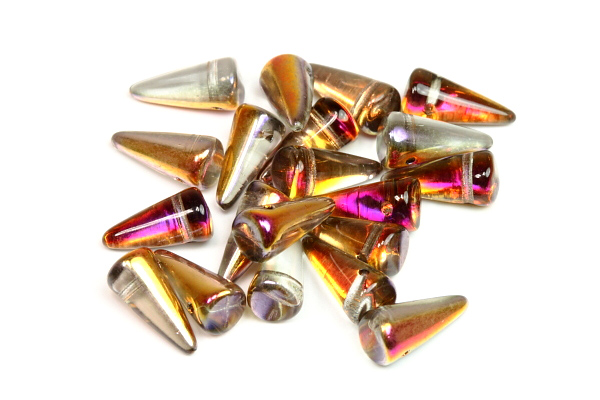 Mačkaný trn Spike 5x10 mm, 10 ks - pokov Santander na krystalu