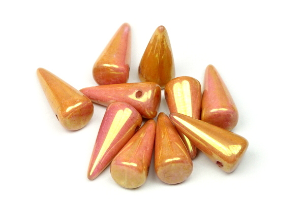 Mačkaný trn Spike 6x14 mm, 5 ks - červený listr na křídě