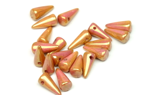 Mačkaný trn Spike 5x10 mm, 10 ks - červený listr na křídě