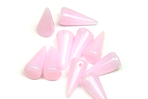 Mačkaný trn Spike 6x14 mm, 5 ks - světle růžové hedvábí