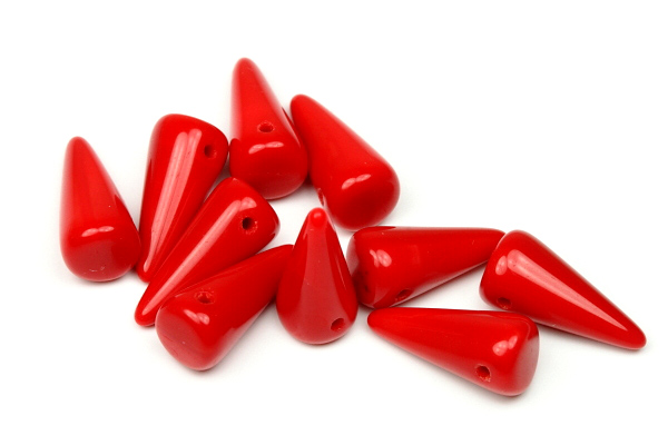 Mačkaný trn Spike 6x14 mm, 5 ks - korálově červená