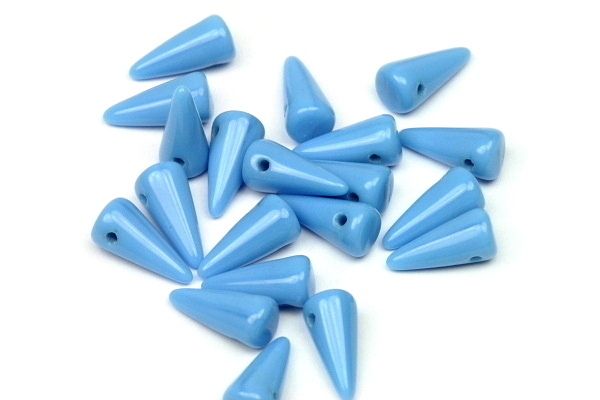 Mačkaný trn Spike 5x10 mm, 10 ks - sytá tyrkysově modrá