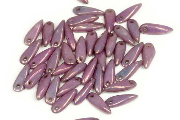 Mačkané jazýčky 3x11 mm, 35 ks - fialový listr