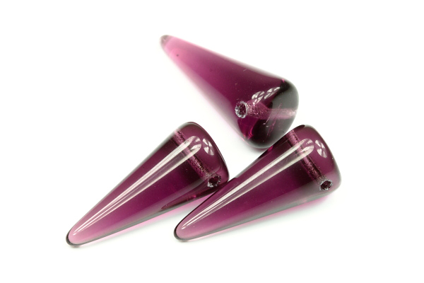 Mačkaný trn Spike 9x21 mm, 1 ks - transparentní ametyst
