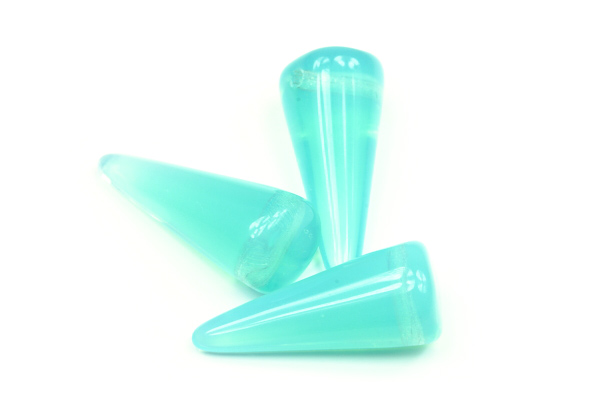 Mačkaný trn Spike 9x21 mm, 1 ks - modrozelený aqua opál