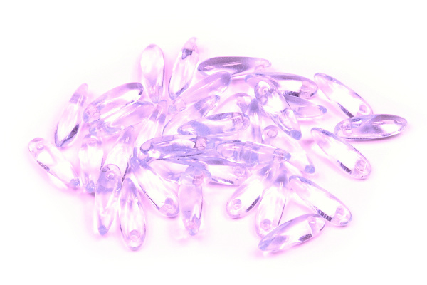 Mačkané jazýčky 3x11 mm, 35 ks - průhledný alexandrit