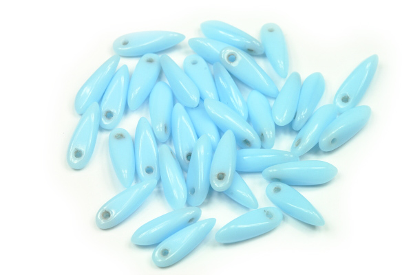 Mačkané jazýčky 3x11 mm, 35 ks - sytá tyrkysově modrá