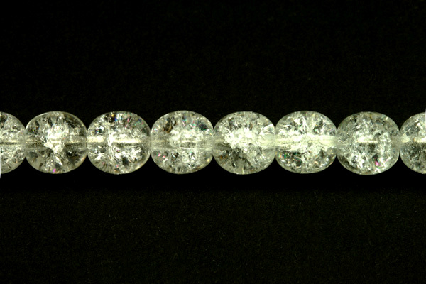 Praskaná kulička 8 mm, 20 ks/16 cm - krystal