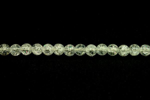 Praskaná kulička 4 mm, 40 ks/16 cm - krystal