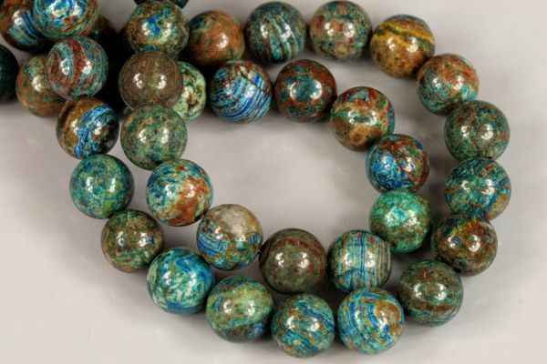 Minerální korálky - kulička 8 mm, 1 ks - chryzokol