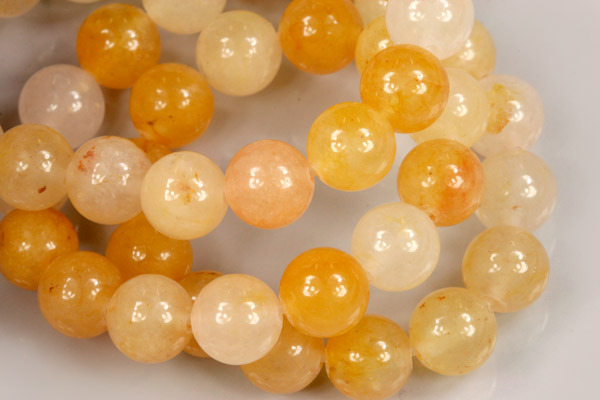 Minerální korálky - kulička 8 mm, 1 ks - topaz