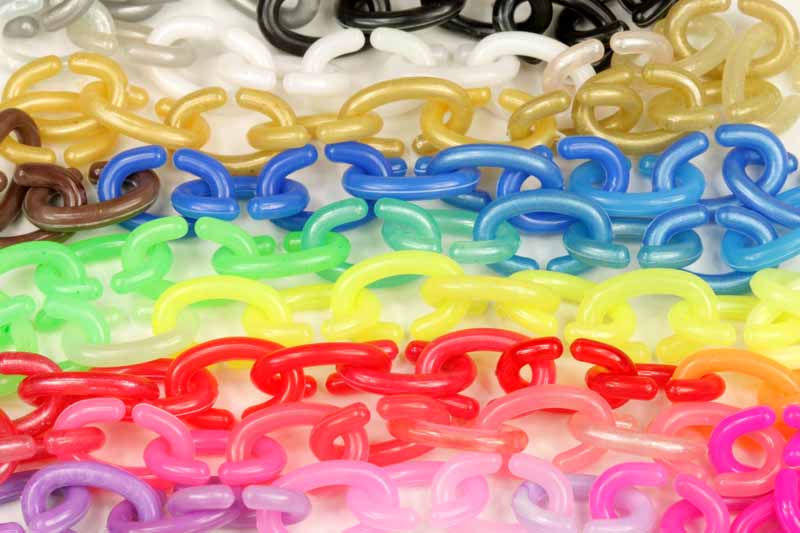 Céčka 15x10 mm, 100 ks - barevný mix (výroba ČR)