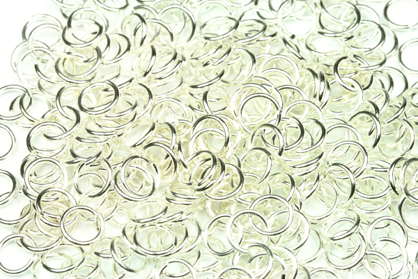 Spojovací kroužek 6 mm/0,8 mm, galva stříbro, 500 ks (ČR)