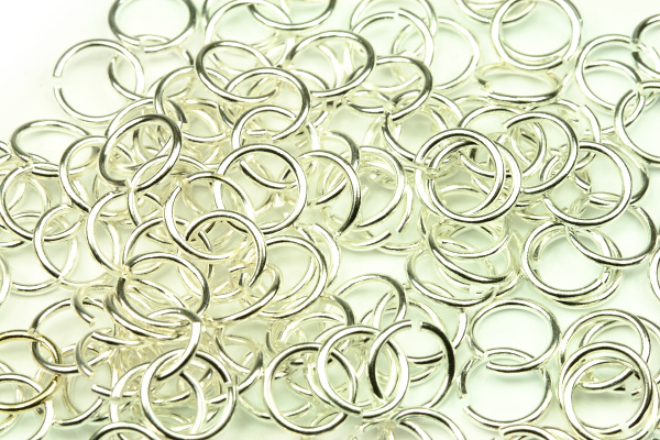 Spojovací kroužek 8 mm/1 mm, galva stříbro, 500 ks (ČR)