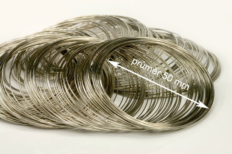Paměťový drát, náramek průměr 50 mm, bal. 10 otoček