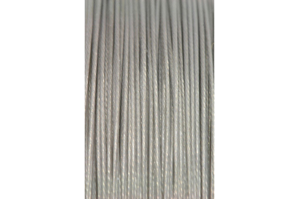 Ocel-nylonové lanko průměr 0,45 mm, barva platina (šedá) neutrální, 1 m