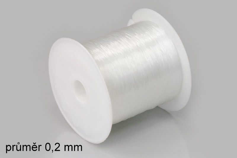 Silonový vlasec pevný 0,20 mm, cívka 100 m - čirý