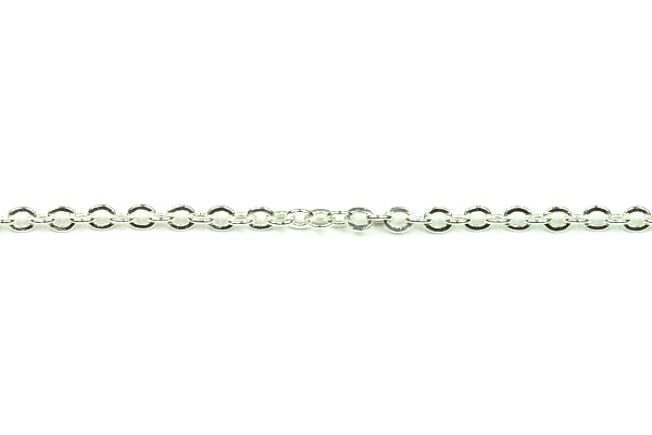 Řetízek s letovanými očky 2,5x2 mm, galva stříbro, 1 m (ČR)