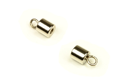 Magnetické zapínání, váleček 10x5 mm, 1 ks - platina