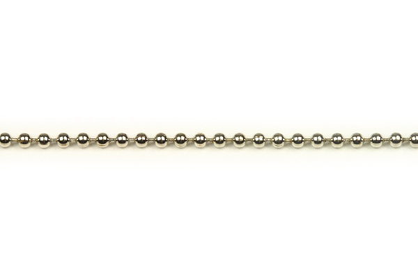 Řetízek kuličkový 2 mm, galva platina, 1 m