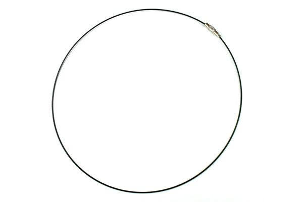 Lanko se šroubovým zapínáním - náhrdelník 45 cm, průměr 15 cm, 1 ks - platina