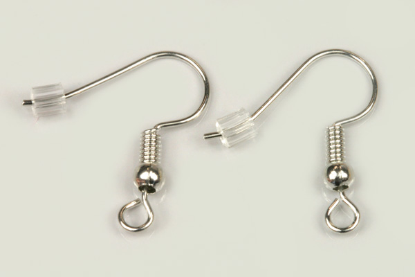 Náušnicová pojistka (zarážka) silikonová, tvar váleček 3x3 mm, 2 ks