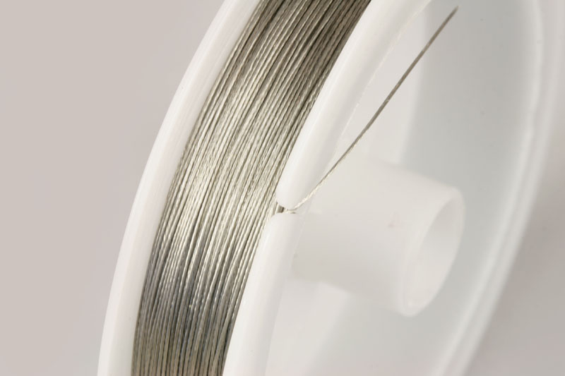 Ocel-nylonové lanko průměr 0,38 mm, barva platina (šedá) neutrální, cívka 50 m