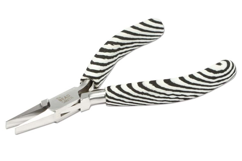 Bižuterní kleště ploché se širokými rovnými čelistmi, The Beadsmith - kolekce Zebra