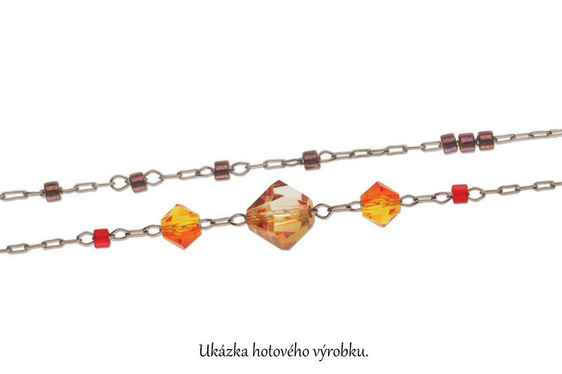 Řetízek na navlékání korálků, nerezová ocel, The Beadsmith, metráž 1 m