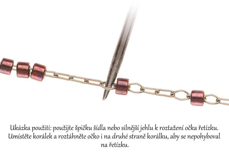Řetízek na navlékání korálků, nerezová ocel, The Beadsmith, metráž 1 m