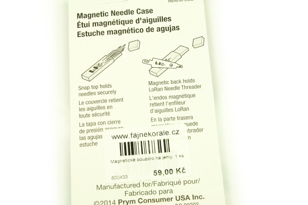 Magnetické pouzdro na jehly, 1 ks