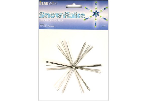 Drátěný základ pro vánoční hvězdy, The Beadsmith - 6 cípů, průměr 11,5 cm, bal. 7 ks