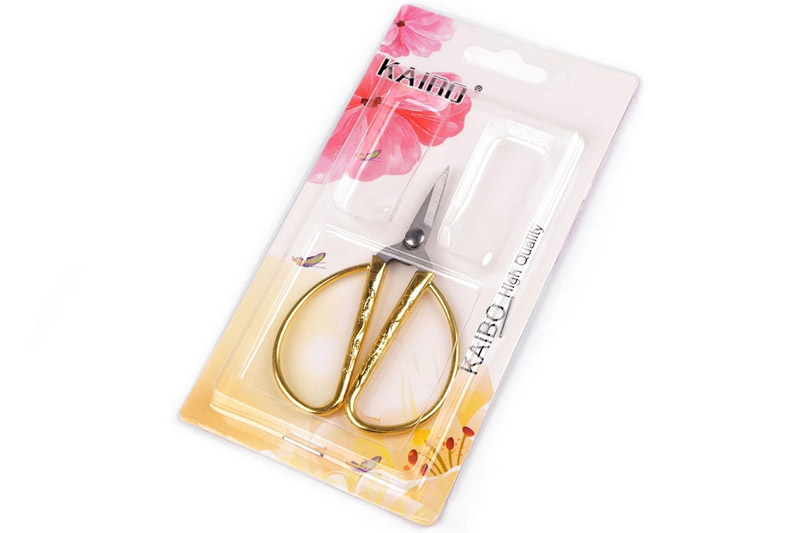 Nůžky s ostrou špičkou, zlaté - 1 ks