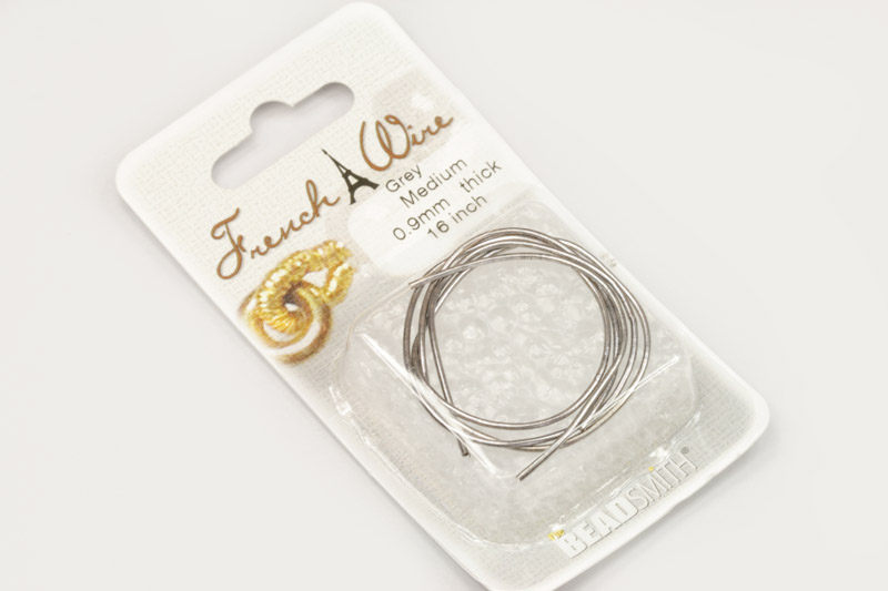 Ochranná dutinka French wire - MEDIUM (0,9 mm), The Beadsmith, bal. 40 cm - platina (šedá)
